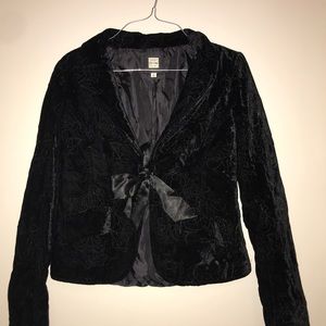 Stitched Velvet Peacoat